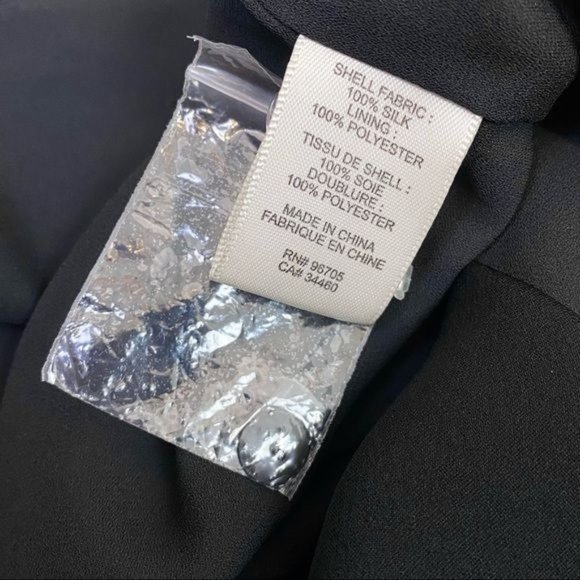 Rebecca Taylor | NWOT Silk Long Sleeve Double Georgette Flutter Hem Shirt Dress - Picture 8 of 9